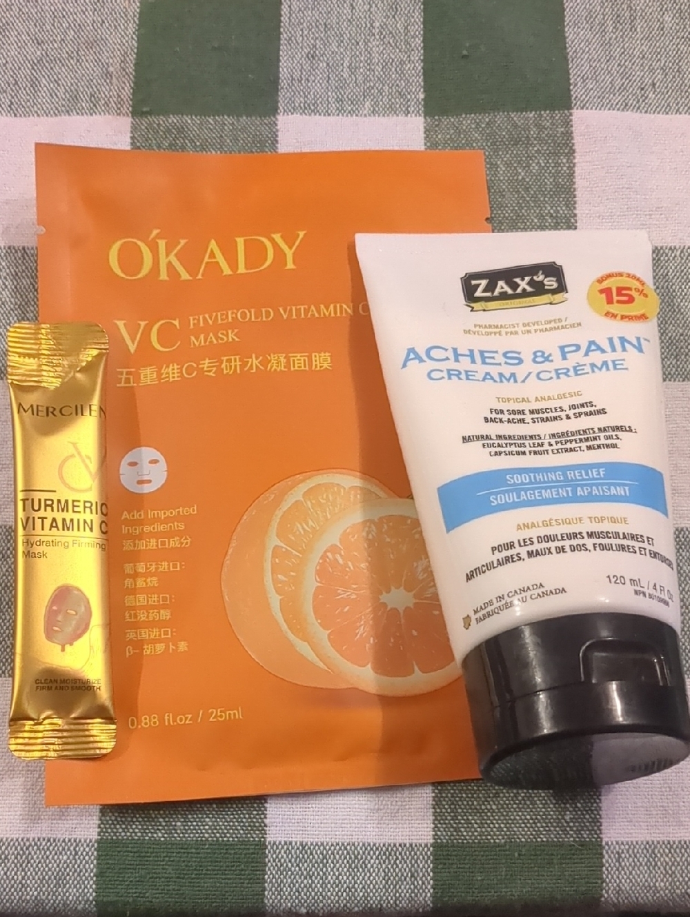 VC Fivefold Vitamin C Mask – Tumeric Mask - Ache & Pain Cream